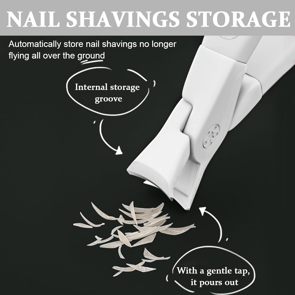 MAYCREATE Thick Nail Clipper, Toenail Clipper with Long Handle Stainless Steel Nail Cutter for Tough Nails Thick Nails, Anti-splash Nail Clipper for Adults, Seniors, Manicure Nail Clipper