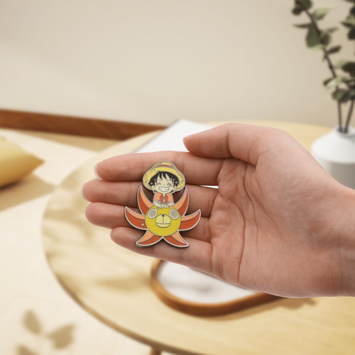 PATPAT Monkey D Luffy Brooch Pin Enamel Cartoon Luffy Brooch Pin for Hat Backpack Charms Badge Toy Gift Brooch Pin for Kids
