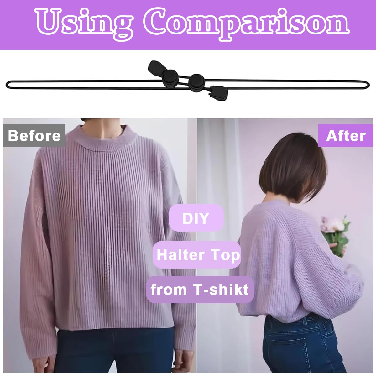 PALAY 2Pcs Crop Tuck Adjustable Waist Band for Crop Top Shirt Tuck Elastic Band Crop Band for Tucking Tops Sweaters T-shirt, Fashion Y2K Style Accessory