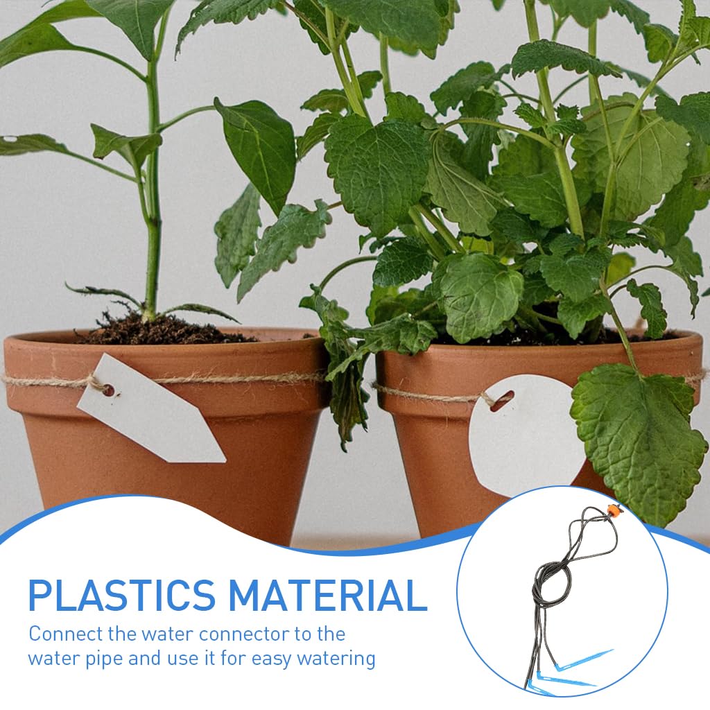 HASTHIP 10Pcs Slow Irrigation Drippers 4-Way Out Pressure Compensating Slow Irrigation Drippers Reuseable Gardening Slow Irrigation Drippers for Flower Bed, Lawn, Planter