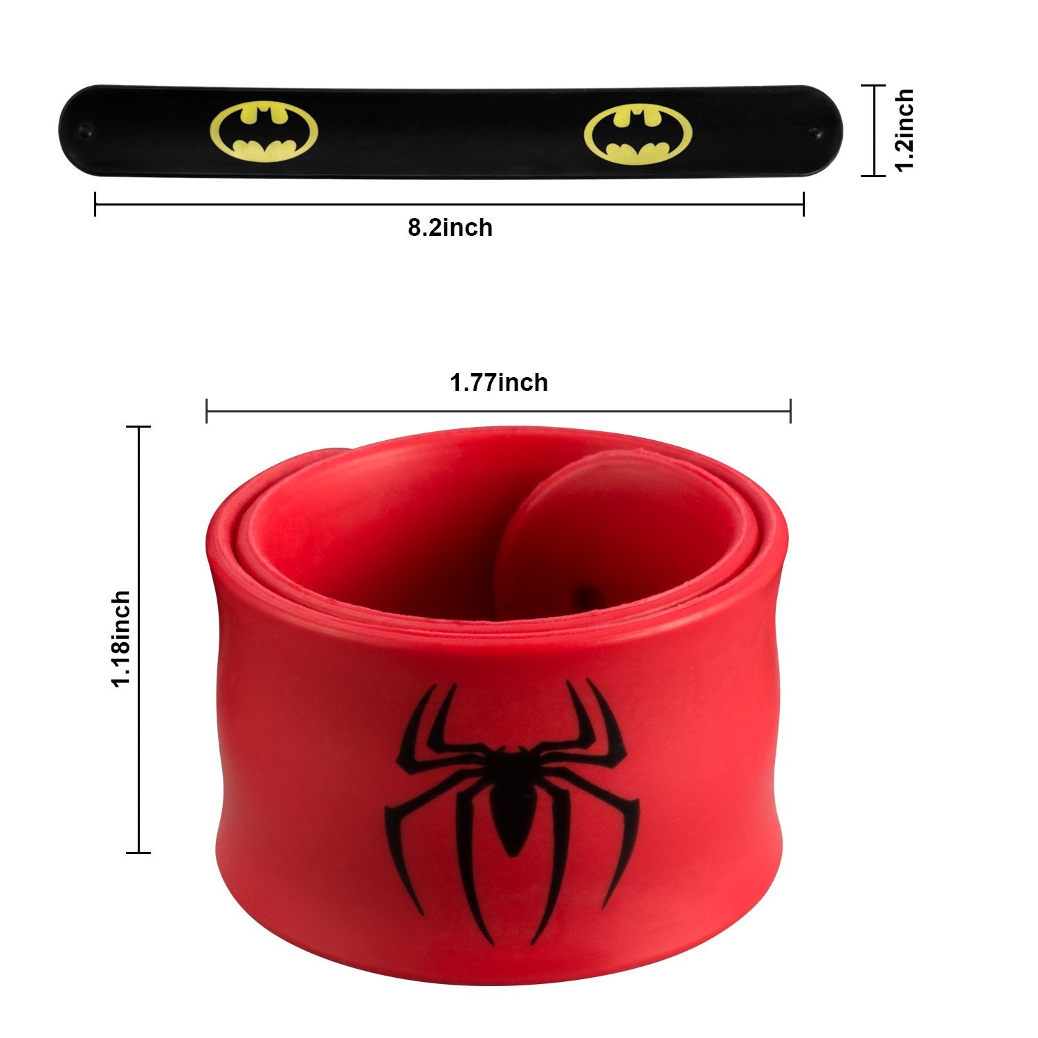 PATPAT 10Pcs Superhero Wrist Band for Kids Slap Bracelet for Boys, Superhero Slap Kids Bracelets for Girls Boys Bracelet Snap Wrist Bands for Kids, Party Favors Gifts Birthday Christmas Gifts