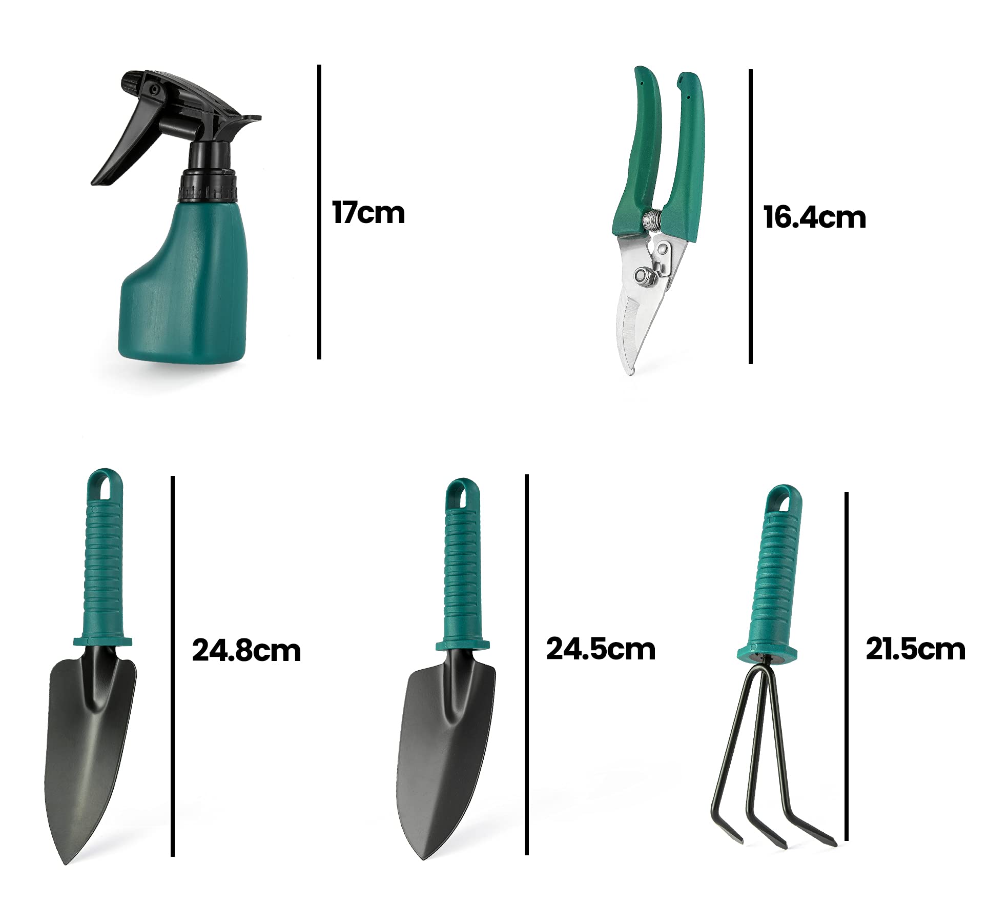Verilux Gardening Tools Kit for Durable Gardening Equipment, Garden Accessories, Garden Home Patio, Stainless Steel Garden Tools Set with Carrying Case-10Pcs