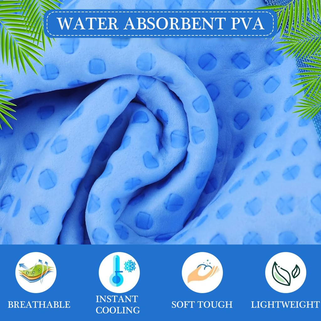 Qpets Dog Cooling Bandana, Pet Ice Scarf Instant Cooling Collar for Dog Cat, Reusable Cooling Neck Wrap Breathable Scarf for Large Medium Small Pets Summer Accessories