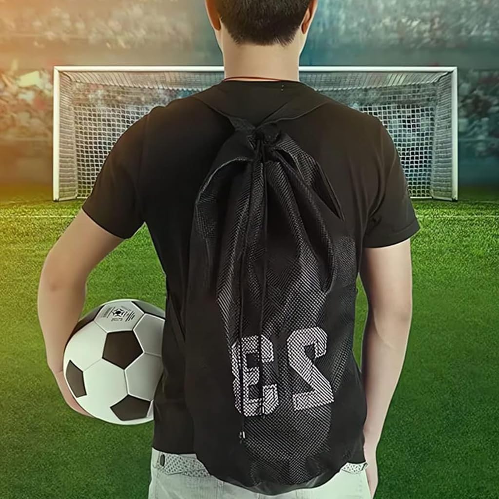 Proberos Mesh Drawstring Basketball Backpack Lightweight Shoulder Bag Fashion Print Drawstring Backpack Sport Backpack Hiking Backpack, Small, 26x37cm