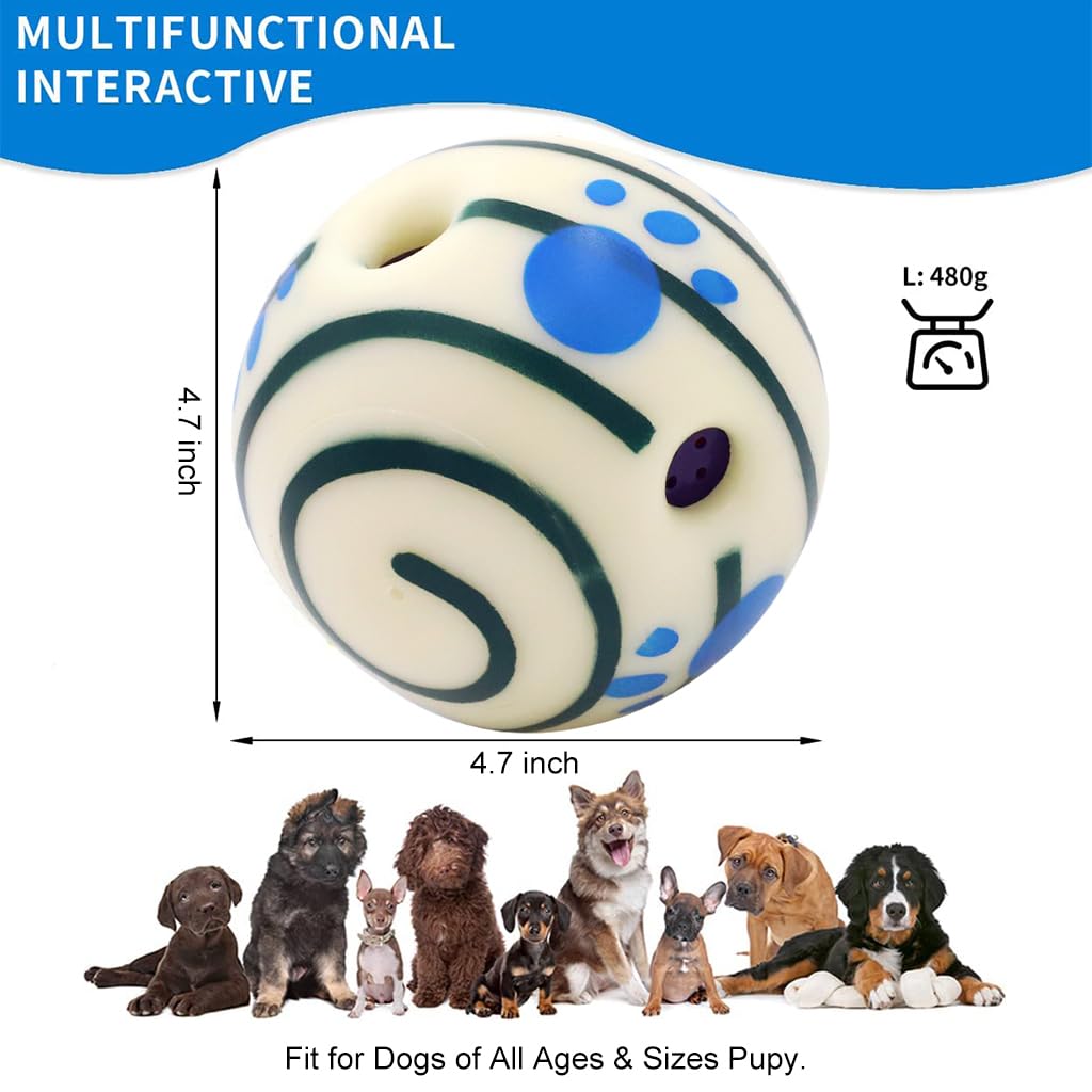 Qpets Dog Snuffle Ball Toy Interactive Cloth Roll Ball Toy Sniff Training Toy Dog Slow Feed Puzzle Toy Help with Stress Relief, Foraging Skills, Brain Stimulation and Relieve Boredom Dog Toys