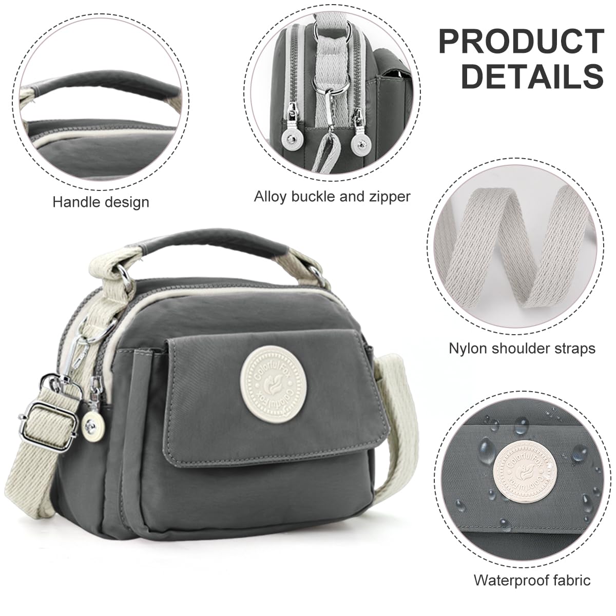 PALAY Cross Bag For Women Sling Bags with Handle Fashion Shoulder Bag Travel Casual Handbag With Inner Padded Pocket & Adjustable Strap