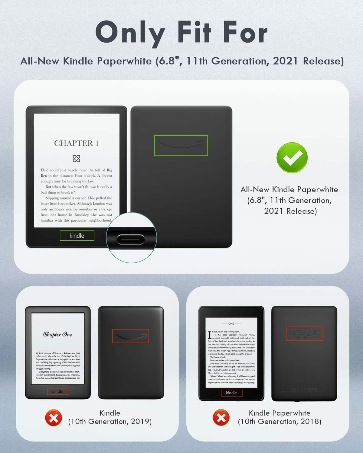 ZORBES 2 Pack Screen Protector for Kindle Paperwhite 11th Generation 2021 or Kindle Paperwhite Signature Edition 6.8 inch, 9H Hardness Tempered Glass Screen Guard, HD Anti-glare Screen Protector