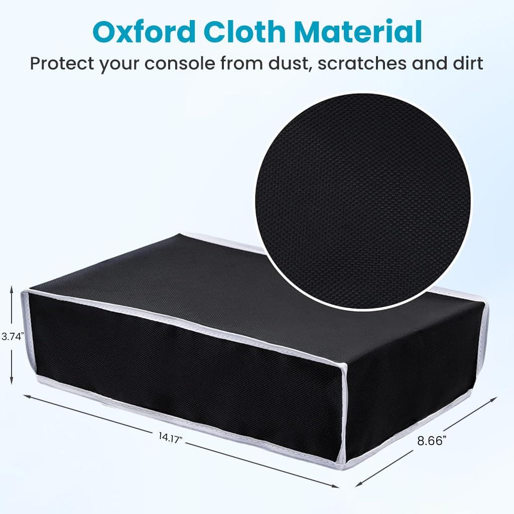 ZORBES Dust Cover for Sony PS5 Console, Oxford Cloth Dust Proof Cover for Sony Playstation 5 Game Console Cover Sleeve for PS5 Accessories Digital Edition & Disc Edition (Black)