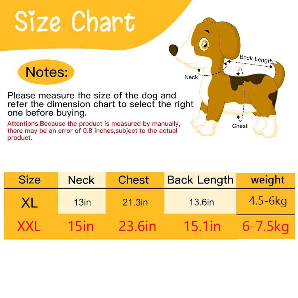Qpets Dog Zip Up Dog Raincoat with Reflective Buttons, 2XL