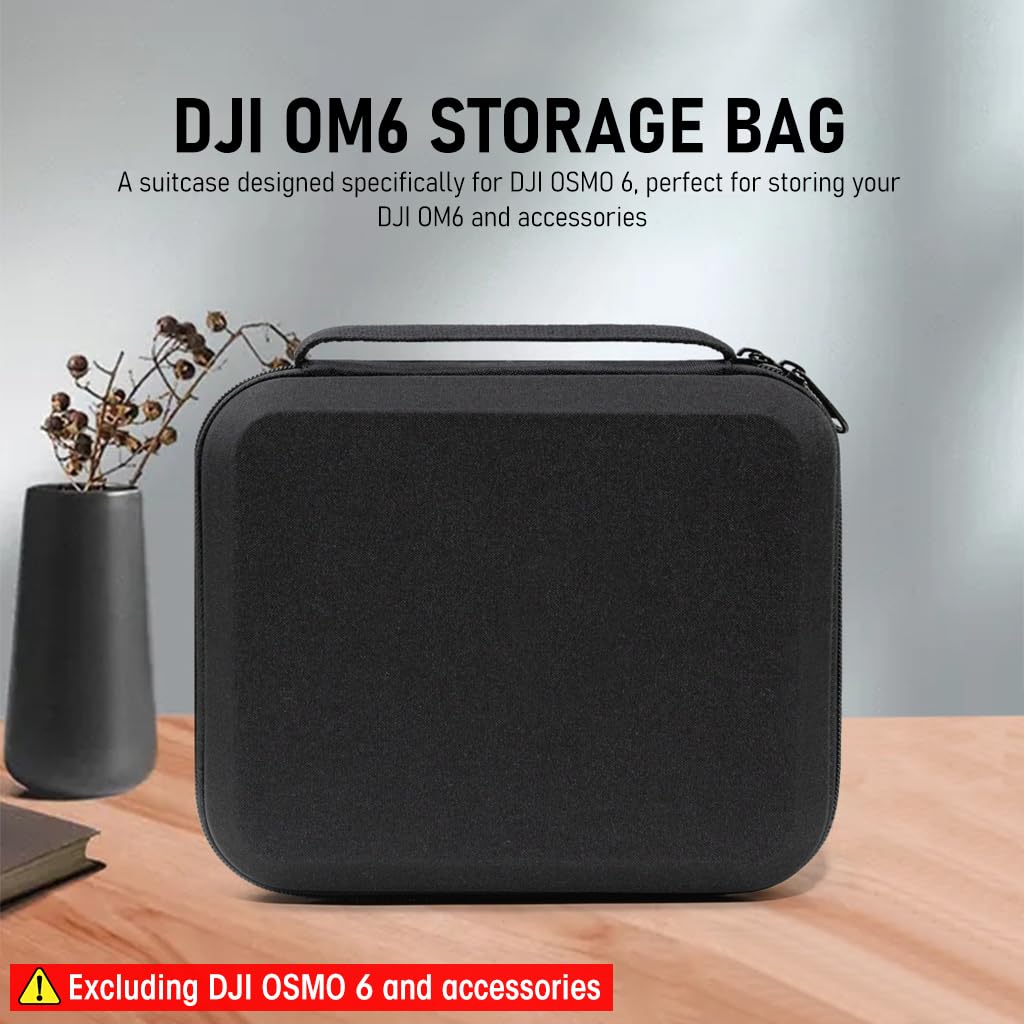 ZORBES Storage Bag for DJI Osmo Mobile 6, Travel Carrying Case for DJI OSMO 6, Hard Shell Portable Case Phone Stabilizer for DJI OM6 Handheld Smartphone Gimbal Stabilizer Accessories, Not Include DJI OSMO 6