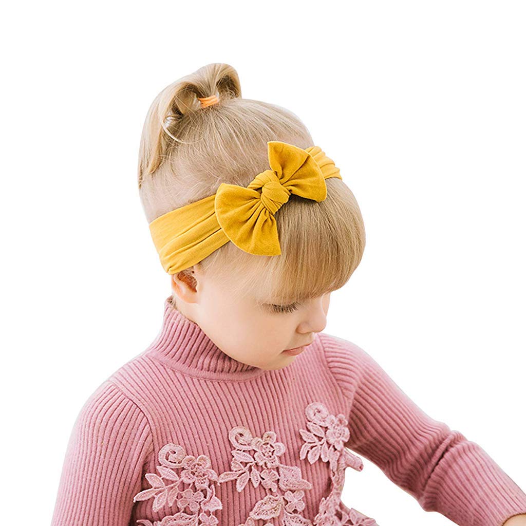 PALAY 6pcs Baby Nylon Headbands Turban Knotted Girls Hairband Super Soft and Stretchy Hair Wrap for Newborn Toddle Childrens (multicolor)