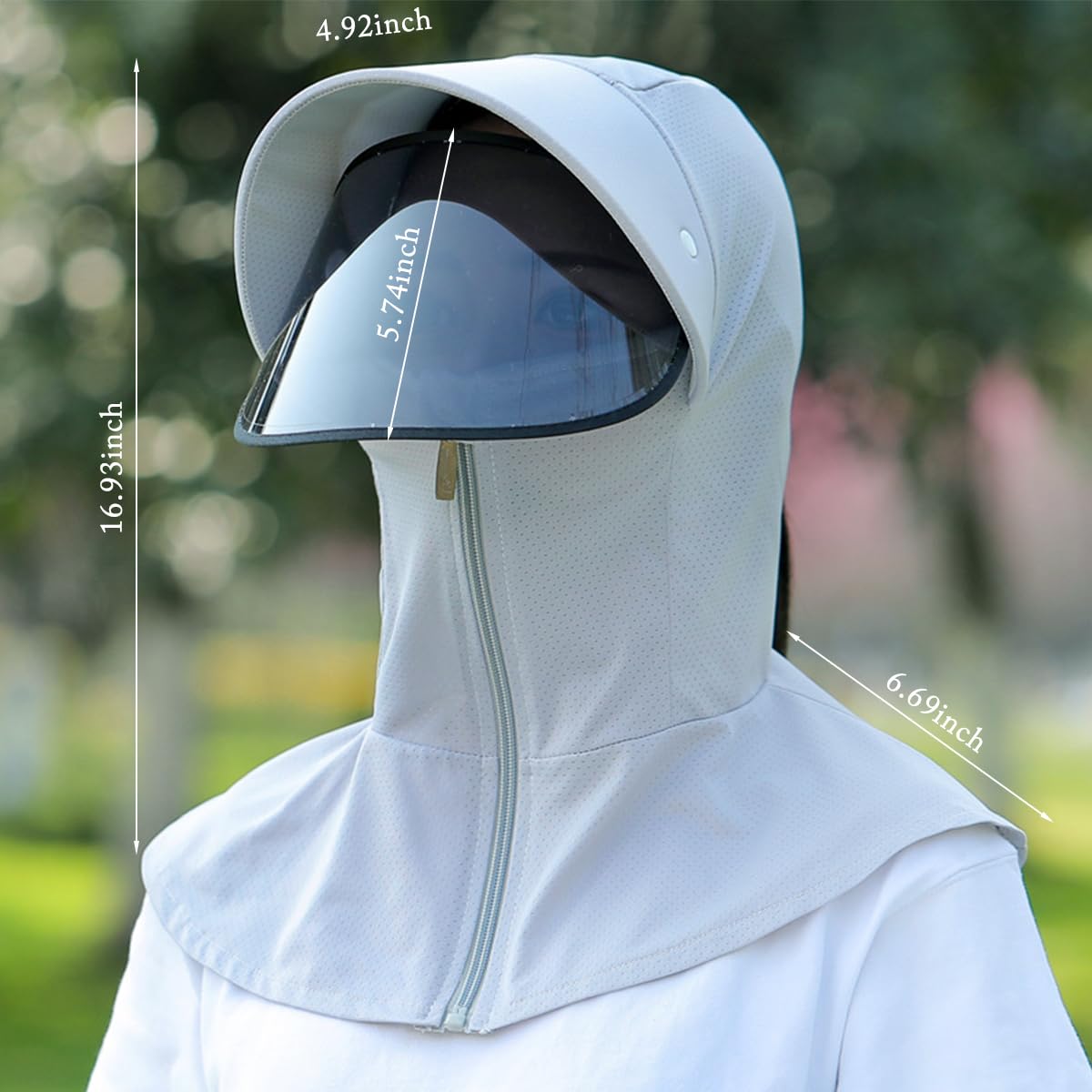 PALAY Sun Hats for Women Sun Protection Wide Brim Summer Caps for Women Zip Up Ponytail Beach Hat with Removeable Sun Visor Extender Outdoor Women Cap for Riding, Driving, Working