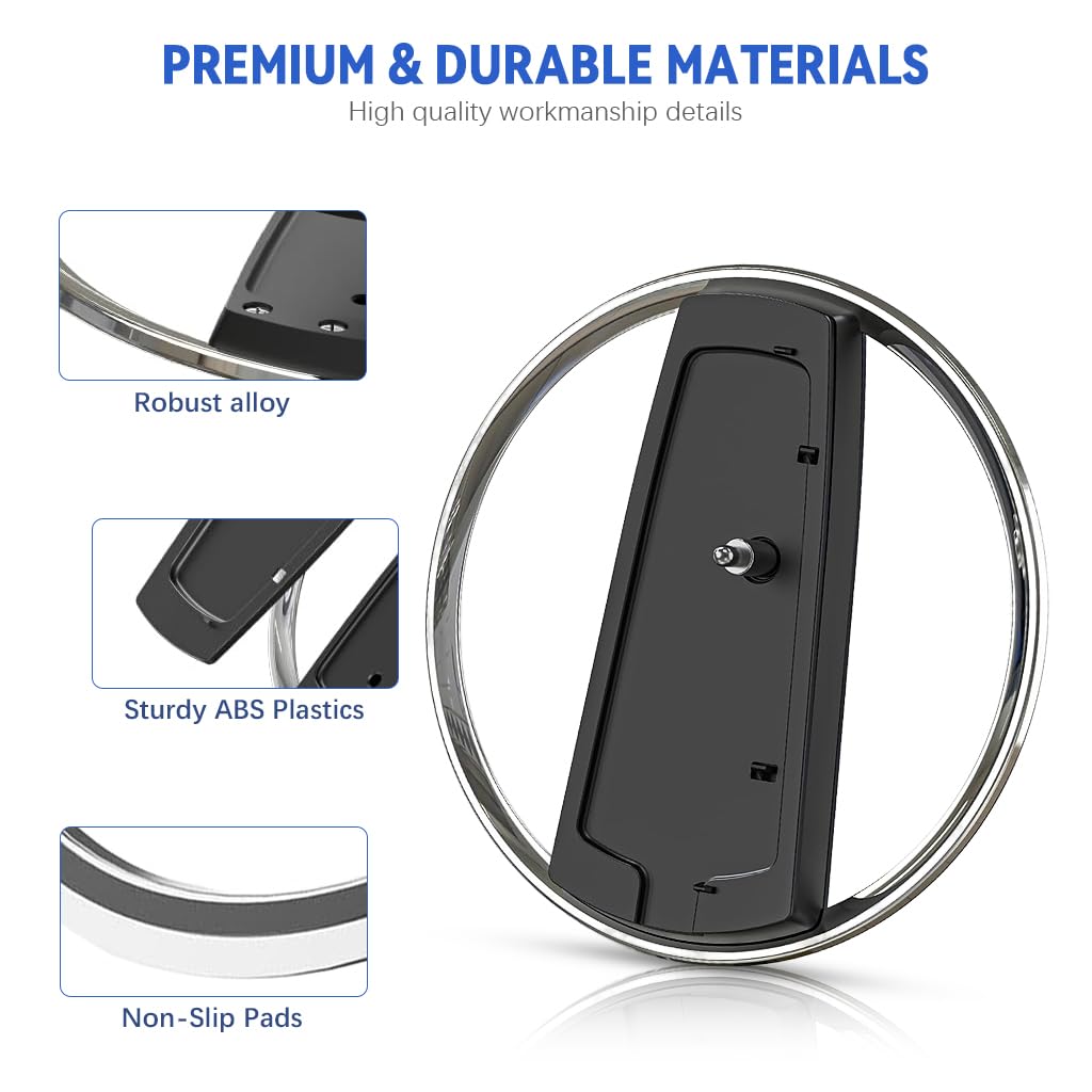 ZORBES Vertical Stand for PS5/PS5 Slim Consoles Slim PS5 Holder Stand with Metal Ring Base Anti-slip Vertical Stand for PS5/PS5 Slim Consoles