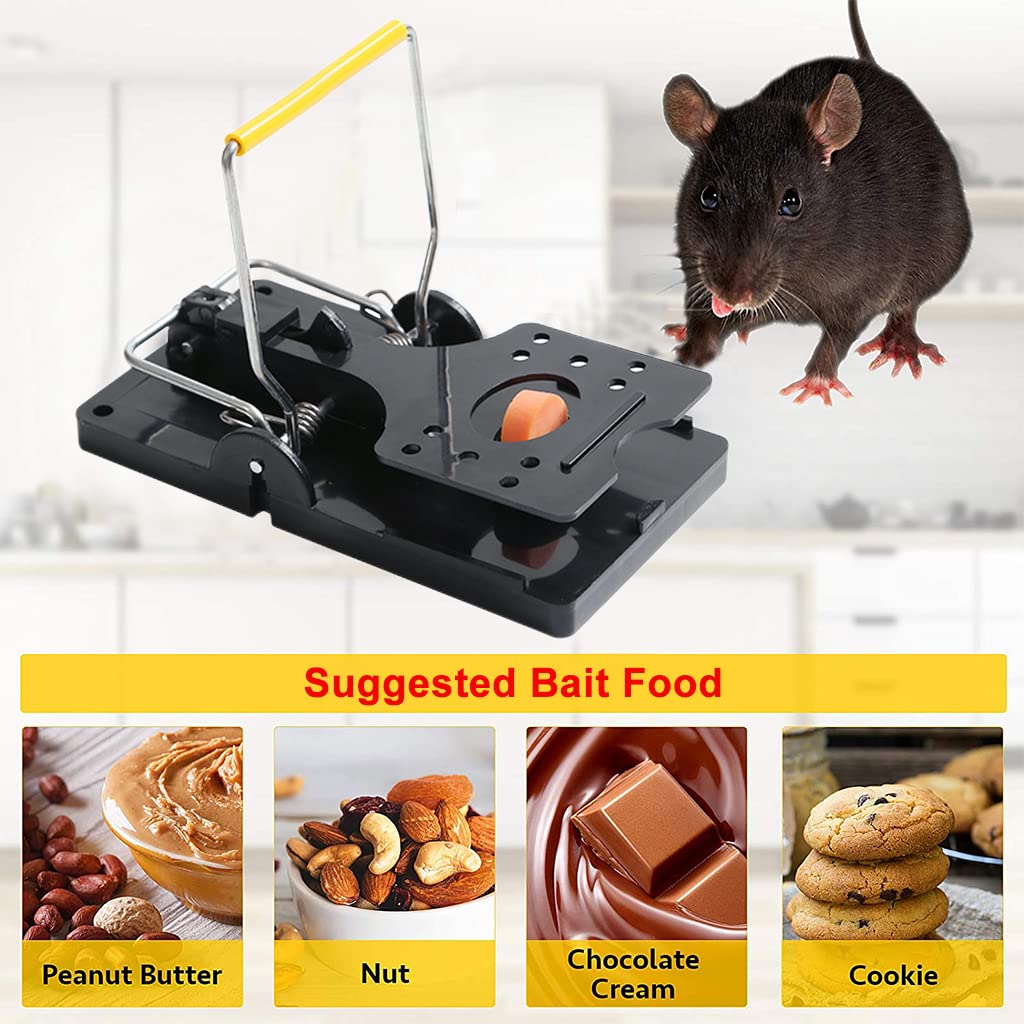 HASTHIP 4Pcs Rat Traps House Garden Patio, Reusable Mouse Traps for Mice, Rats, Chipmunks, Squirrels, Hamsters and Other Rodents, Quickly Slam Rat Killer for Indoor and Outdoor (Large)