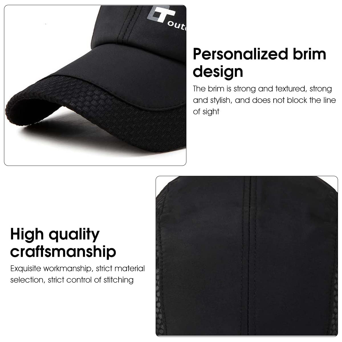GUSTAVE Baseball Caps for Men Women Quick Dry Fabrics Sports Summer Caps for Men Women Stylish Hat for Fishing Outside Hiking Adjustable Buckle Closure (Color 2)