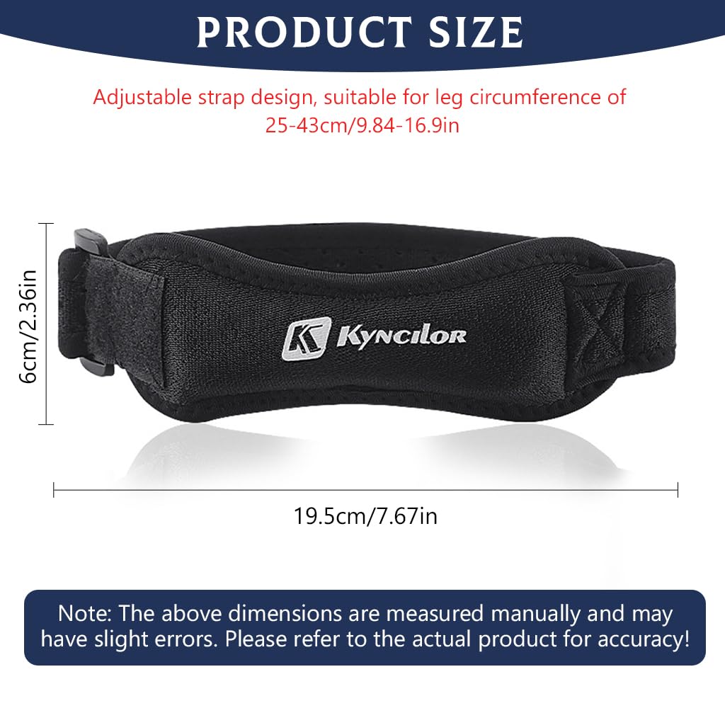 Proberos Patella Brace Adjustable Knee Brace for Men Women Patella Brace for Weightlifting Running Squatting Basketball Working Out, 1 Pcs Knee Brace