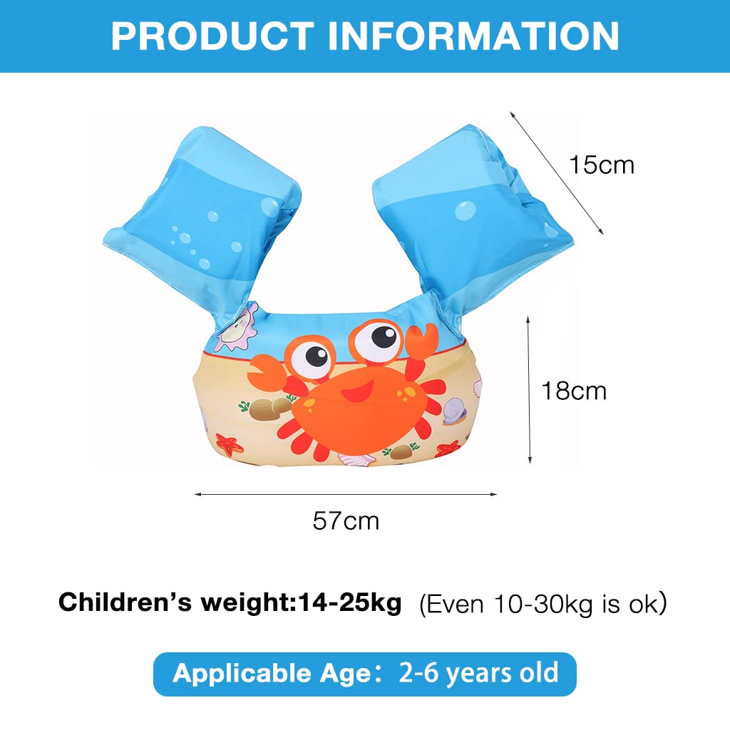 Proberos Swimming Jacket Kid Life Vest Child Cute Swim Vest for Swiming Training, Infant Safety Swim Aid for Toddler Boys & Girl Uner 30kg