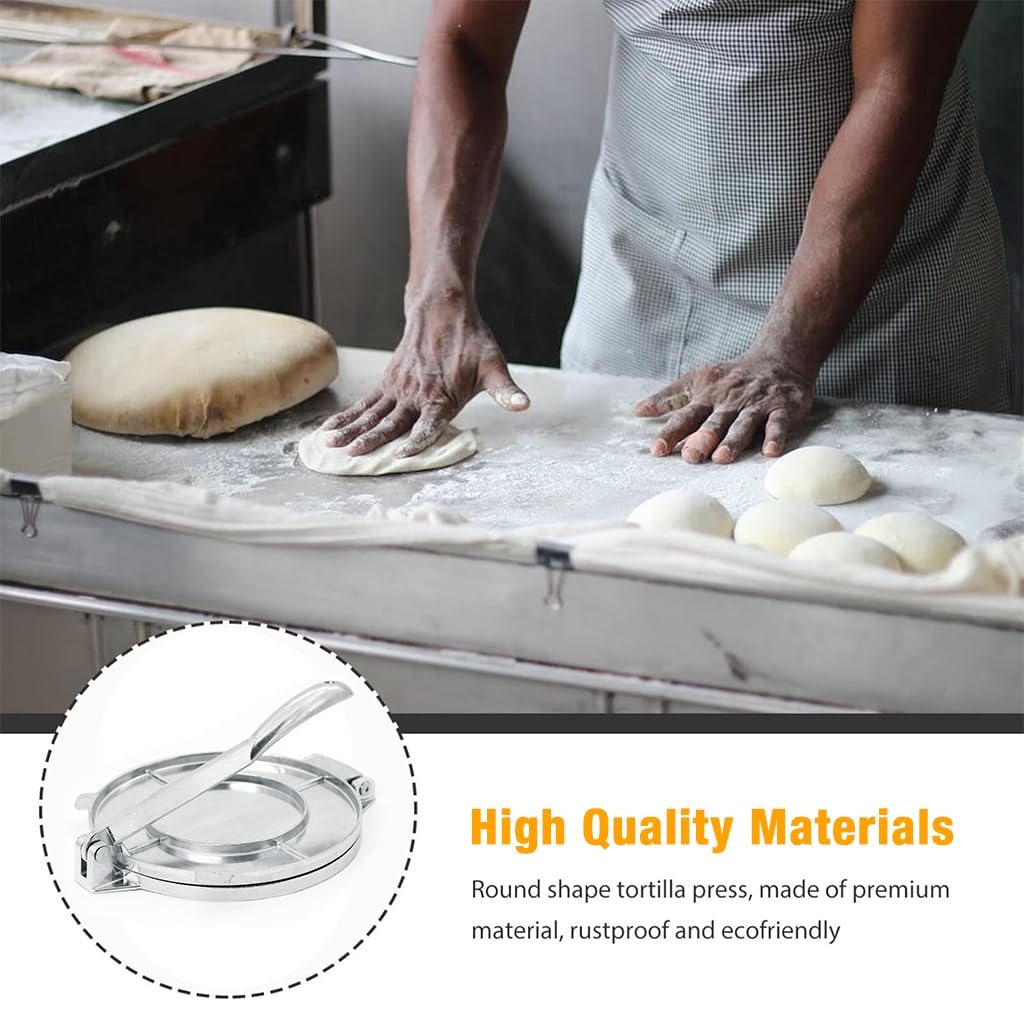HASTHIP Kitchen Paratha Press Maker 6.3 inches Diameter Aluminum Alloy Puri Press Maker Perfect Round Shape Dough Press Maker for Roti, Thepla, Parotta, Paratha, Poori