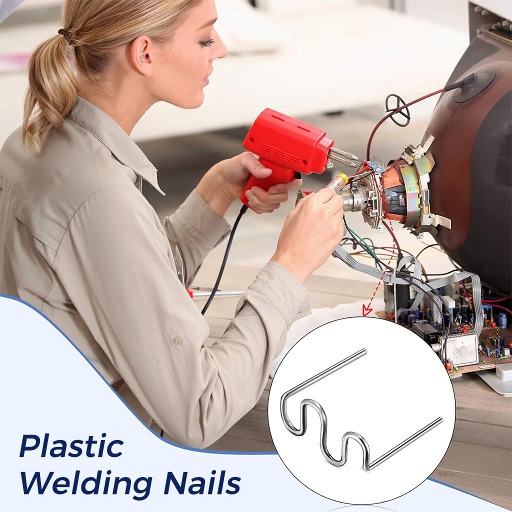 Serplex 600Pcs Plastic Hot Stapling Welder Staples, Plastic Welding Staples, 6 Types Hot Staples for Repair All Car Bumpers, Plastic Cracks or Breaks, Plastic Parts