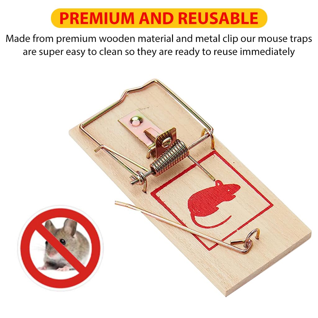 Optifit 4Pcs Rat Traps for House Garden Patio, Reusable Mouse Traps for Mice, Rats, Chipmunks, Squirrels, Hamsters and Other Rodents, Quickly Slam Rat Killer for Indoor and Outdoor