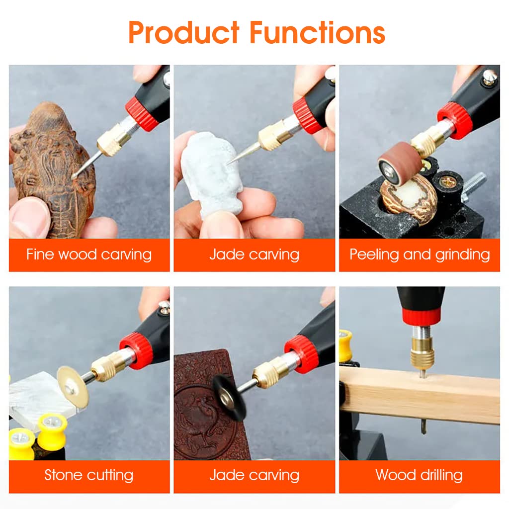 Serplex Cordless Drill Machine Kit with Accessories 1500Ah USB Rechargeable 6 Speed Adjustable Electric Drill Machine for Grinding, Woodwork, Handcraft Work DIY, Jewelry Making