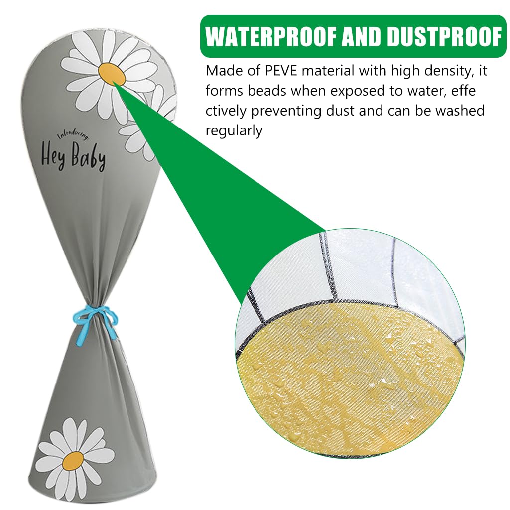 HASTHIP Floor Fan Dust Cover Full Coverage Dust Cover Waterproof Dust Proof PEVA Dust Cover for Floor Fan 55'' Floor Fan Universal Fashion Print Dust Cover
