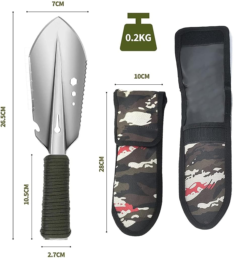 HASTHIP All-in-One Sturdy Multifunction Gardening Shovel, Durable Versatile Digging Tool with Firm Grip Ideal for Compost Mixing, Agriculture, Plant Care & Gifting (Multi-Tool Design)