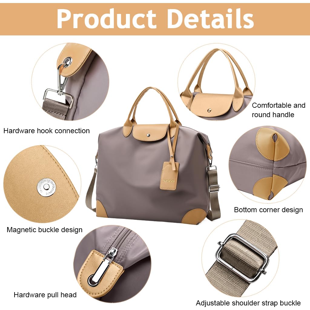 PALAY Women Duffel Bag Waterproof Travel Bag Oxford Clothes Handbag with Shoulder Strap Fashion Women Duffel Bag Tote Bag Fitness Bag, 41x16x33cm