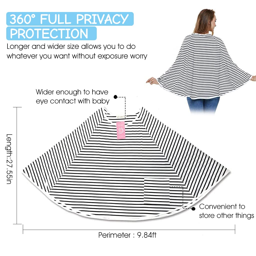 ZIBUYU Nursing Cover Outdoor Breastfeeding Cover Nursing Cover for Feeding Mom Breathable Material 360° Nursing Cover Nursing Cover All Purpose Cape Stroller Cover, Cart Cover