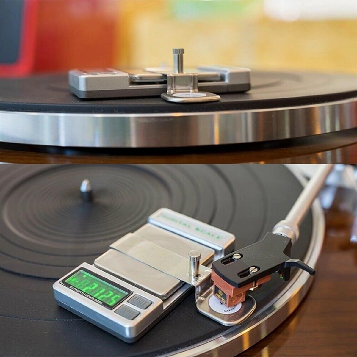 Verilux Stylus Pressure Gauge High Presicion 100g/0.005g Turntable Tracking Force Scale Stylus Pressure Gauge Turntable Record Player Pressure Gauge Tone Arm Scale LCD Digital Scale