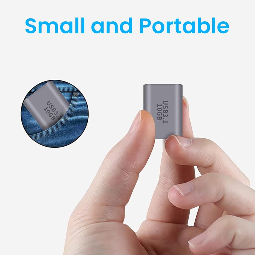 ZORBES® USB A to USB C Adapter, USB C to USB 3.1 Adapter, 10Gbps USB A Female to USB C Female Converter Bi-Directional (USB 3.1 Type C Gen2) Compatible with iPhone