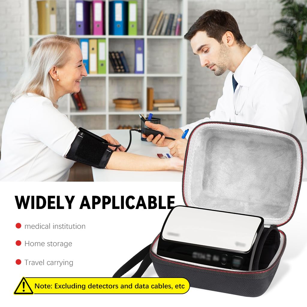 ZORBES® Carry Case for OMRON Evolv Monitor EVA Hard Shell Case Storage Bag with Hand Strap Travel Portable Carry Case for OMRON Evolv Bluetooth Wireless Blood Pressure Monitor, Only Case