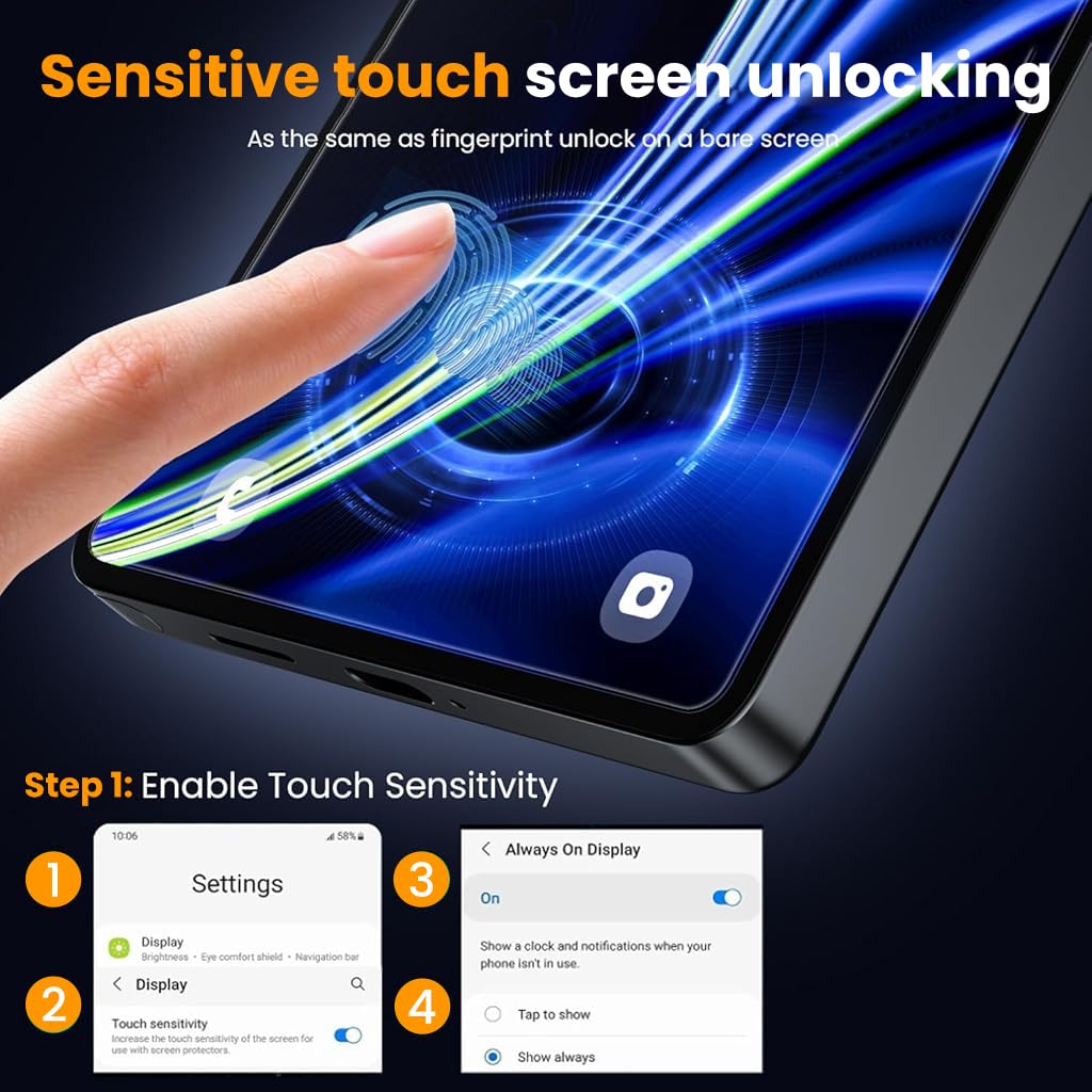 ZORBES® Compatible with Samsung S25U 2Pcs Screen Protectors HD Tempered Glass Screen Protectors Anti-scratch Screen Protectors with Screen Alignment Tool & Accessories Pack