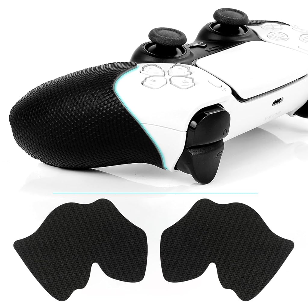 ZORBES Game Controller Grip Covers for PS5 Game Controller Anti-Slip Textured Silicone Game Controller Overgrip Self Adhesive AME Controller Grips for PS5 Game Controller