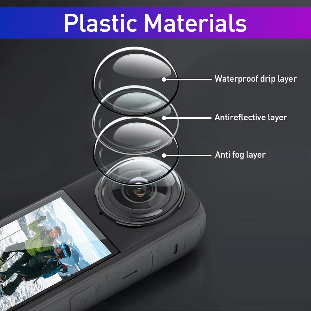 ZORBES Lens Cover for Insta360 X4 Camera Lens Cap HD Lens Cover for Insta360 X4 Camera Lens Protector Dust Proof Anti-Scratch Protective Cover Not Include Insta360 X4 Sports Action Camera
