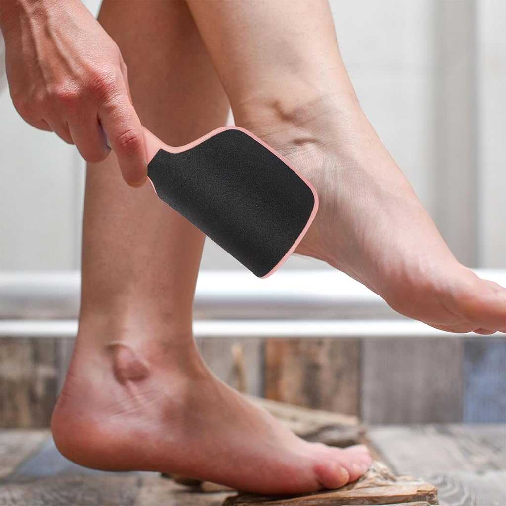 MAYCREATE Foot Scrubber Heel Callus Remover Dry & Wet Use Shower Food Scrubber Double Side U-Shape Foot File Pedicure Exfoliation Foot Scrubber Heel Foot Scrubber for Dry Feet
