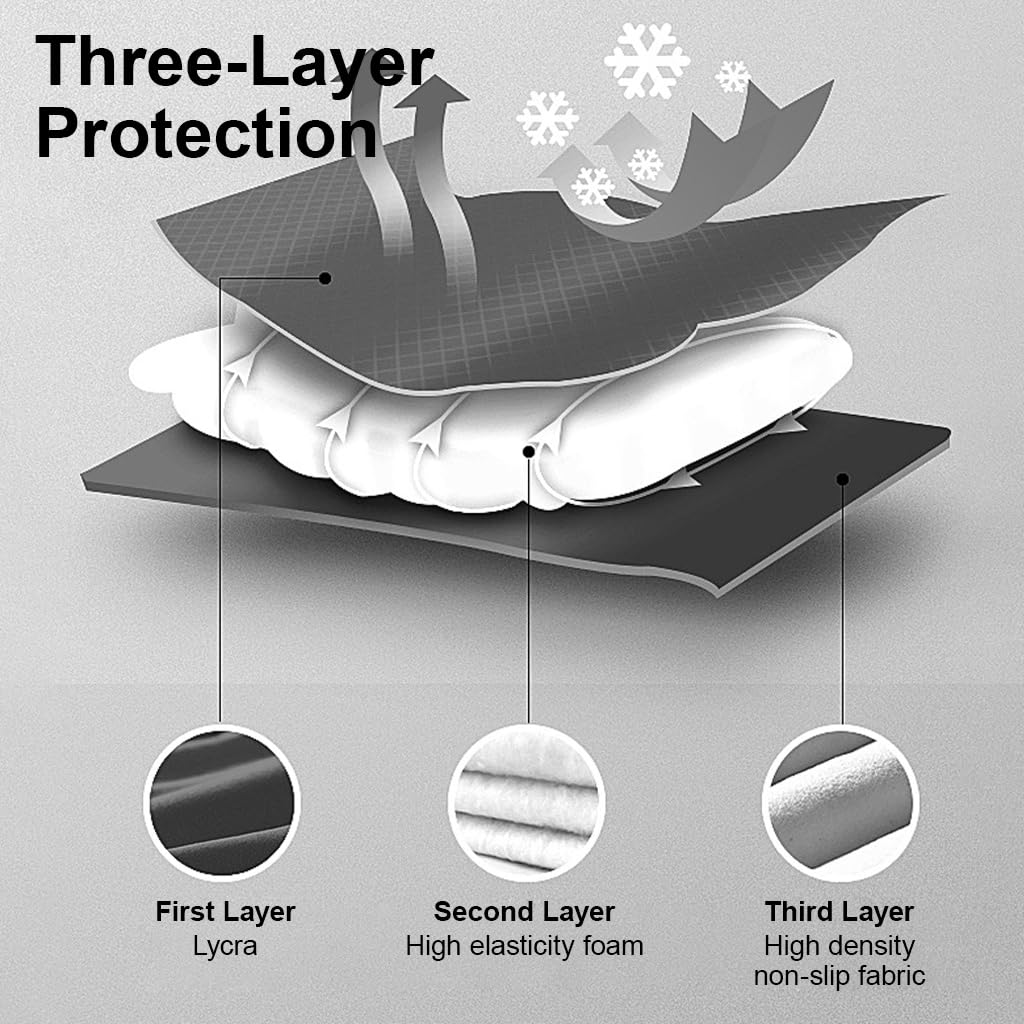 STHIRA Motorcycle 3D Seat Cushion Full Coverage Breathable Motorcycle Seat Cushion Shock-Absorbing Seat Cushion Anti-Slip Motorcycle Seat Cushion with Adjustable Elastic Strap