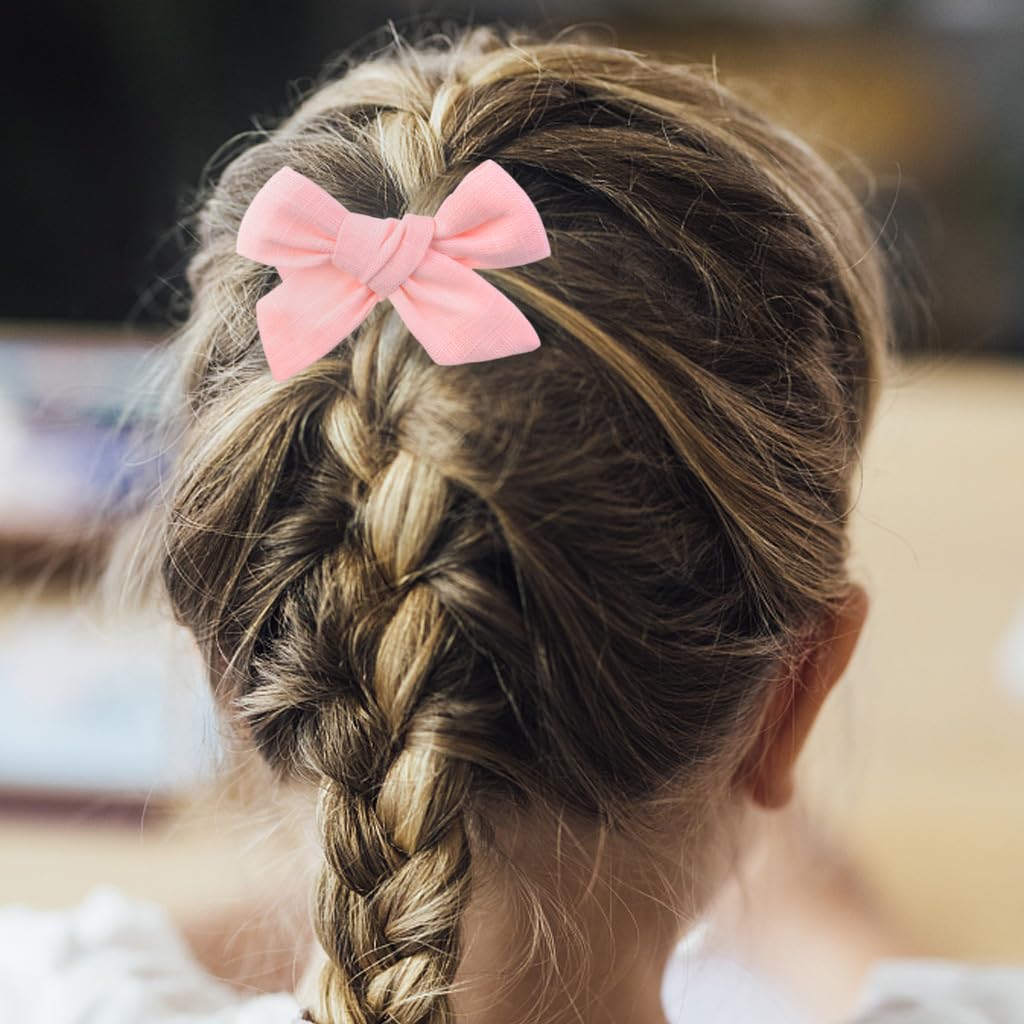 PALAY 10pcs Bow Hair Clips for Girls Kids, Alligator Clip Hair Bows, Cute Hair Barrettes Hair Accessories for Girls Toddlers Kids and Teens (5 Colors Combo Set)