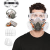 Serplex Gas Mask Set Respirator with Filters and Goggle Activated Carbon Mask Gas Mask Paint Respirator for Epoxy Resin, Wall Painting, Welding, Polishing, Spraying, Mold Removal, Construction Serplex Gas Mask Set Respirator with Filters and Goggle Activated Carbon Mask Gas Mask Paint Respirator for Epoxy Resin, Wall Painting, Welding, Polishing, Spraying, Mold Removal, Construction