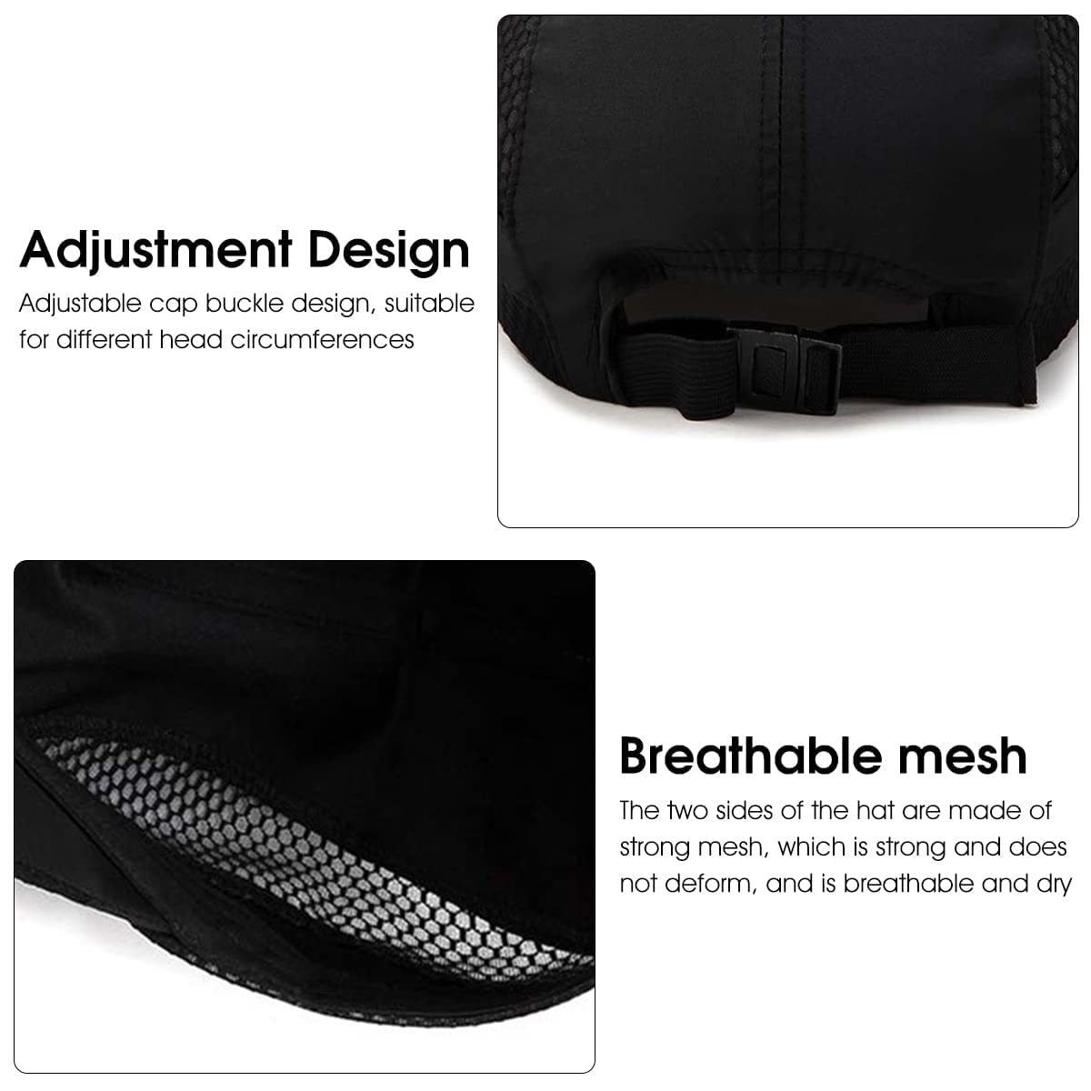 GUSTAVE Baseball Caps for Men Women Quick Dry Fabrics Sports Summer Caps for Men Women Stylish Hat for Fishing Outside Hiking Adjustable Buckle Closure (Color 2)