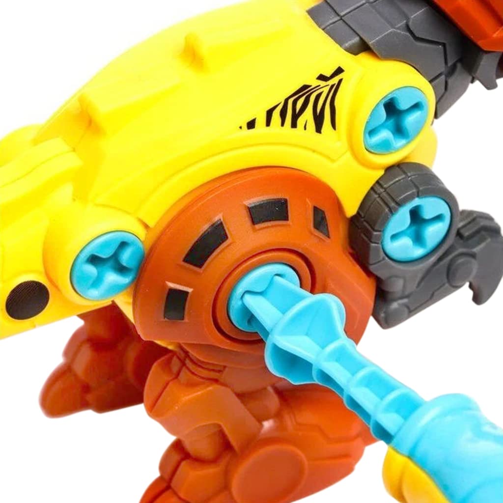 PATPAT Dinosaur Toys for Kids STEM Construction Building Toys for Kids,Dinosaur Toy with Toy Screwdriver Dinosaur Egg Assembling Building Block Toy Birthday Gifts for 3-8 Year Old Boys Girls (Orange)