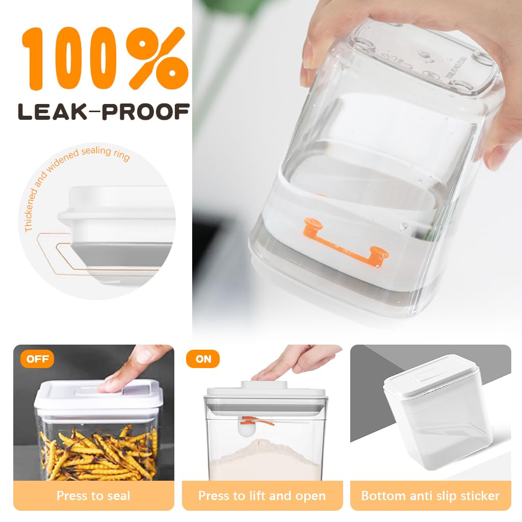 SNOWIE SOFT Baby Formula Storage Container 59.8Oz/1700ml Milk Powder Dispenser Press-down Airtight Food Containter Food Grade BPA Free Food Container Protein Powder Moisture-proof Food Container