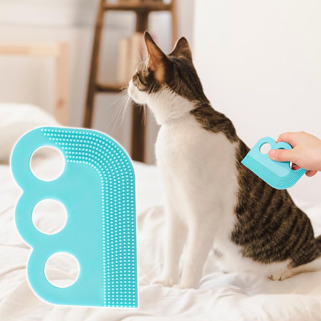 Qpets Pet Hair Remover Brush Double Sided Soft Rubber Pet Hair Cleaner Brush Fur Remover Tool for Sofa, Clothes, Floor, Carpet Home Brush