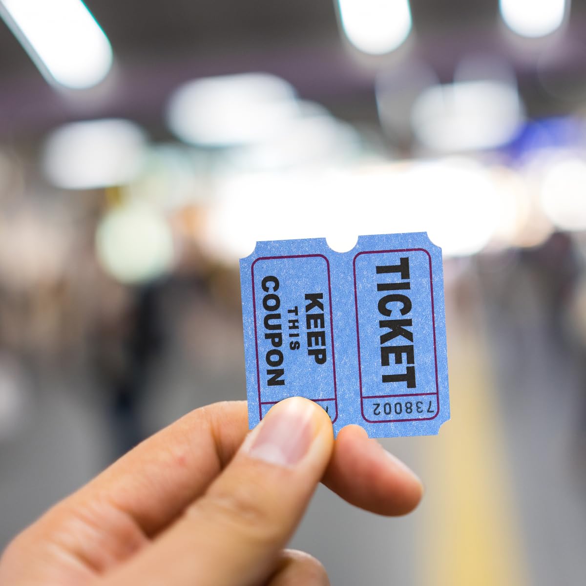 Climberty 1000 Raffle Tickets - Double Roll Sequentially Numbered Raffle Tickets, Easy-Tear Perforation, Perfect for Event Party Prize Drawing Fundraisers (Blue)