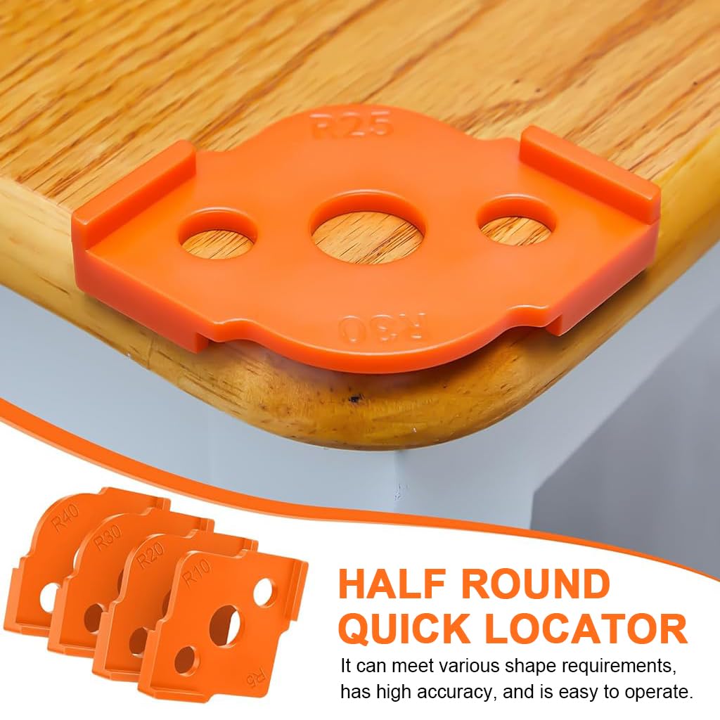 Serplex 4Pcs Round Corner Guide for Router Radius Jig Templates Carpenter Tools 8 Radius Angle Corner Radius Routing Templates Routing Rounded Corners Router For Wood Work