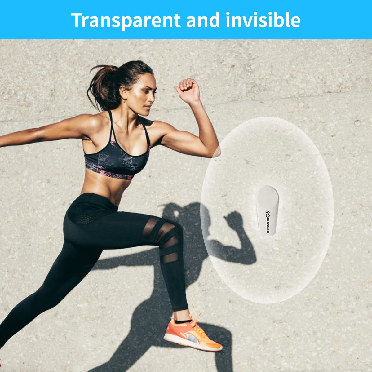 ELEPHANTBOAT 30 PCS Adhesive Transparent Waterproof Sticker Pad,Glucose Sensor Sticker for Dexcom G6 Sensor