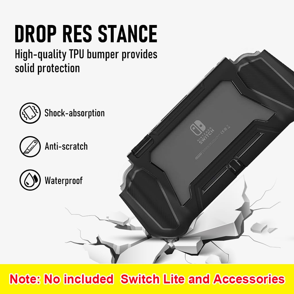 ZORBES for Switch Lite Case, 2 in 1 Anti-Scratch Protective Case for Nintendo Switch Lite, with HD Screen Protector Cover Hand Grip Case TPU Skin Cover for Switch Lite, Not Included Switch Lite