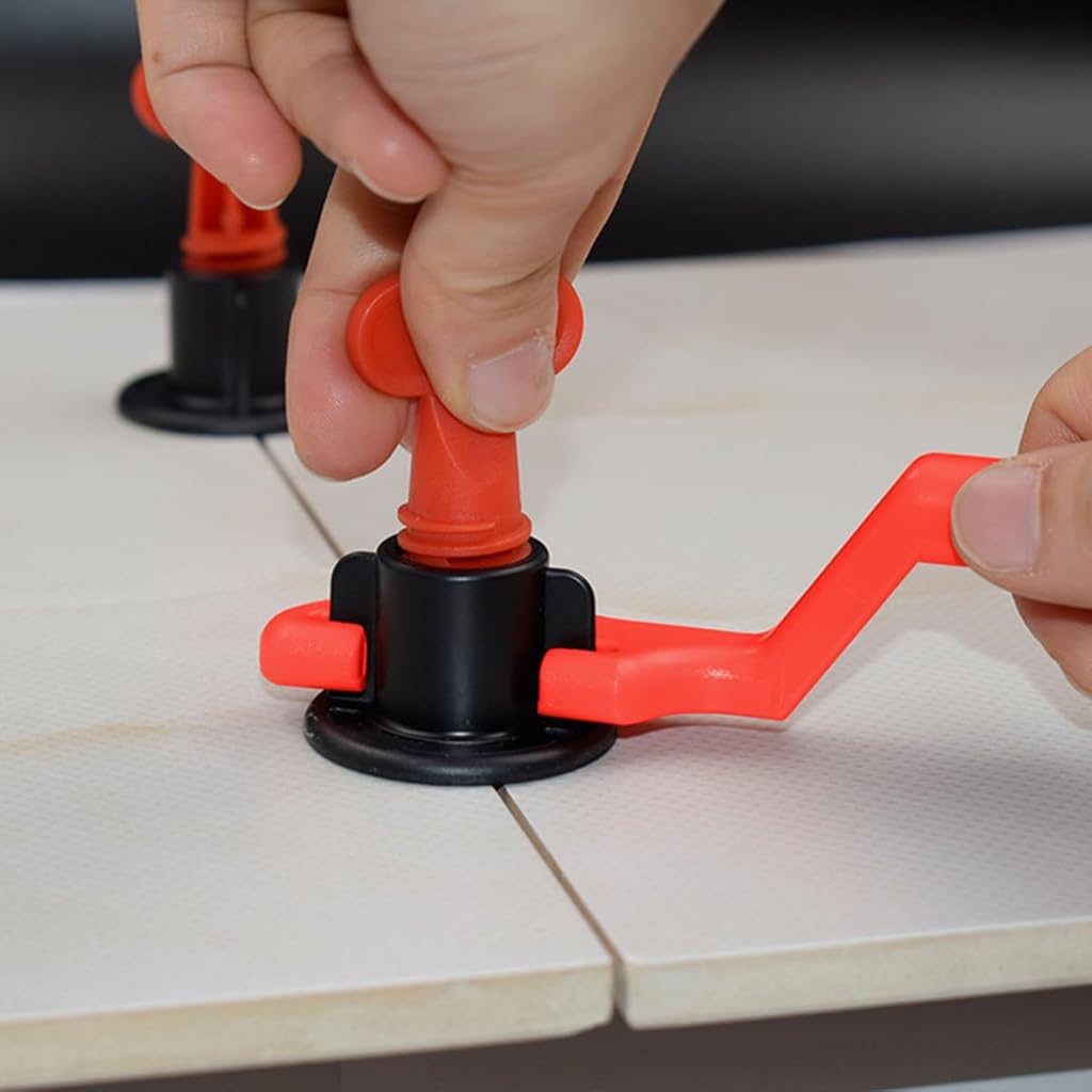 Serplex 75Pcs Tile Leveling System Kit Tile Leveling Asistance Clips Tools Tile Leveling System Clips Male Angle for Floor Wall Tile Leveler Spacers Locater Adjuster Laying Construction Tools