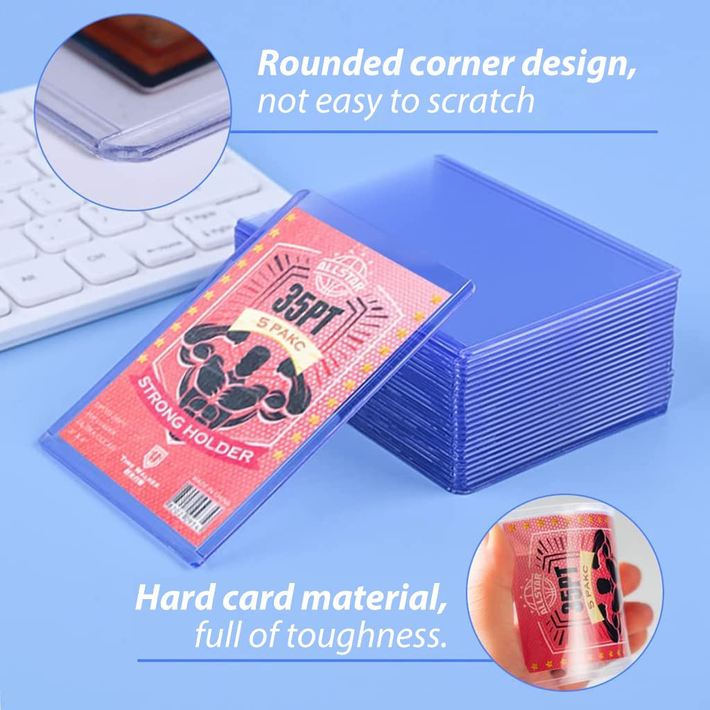PATPAT 25pcs PVC Trading Card Case for Game Card Clear 3
