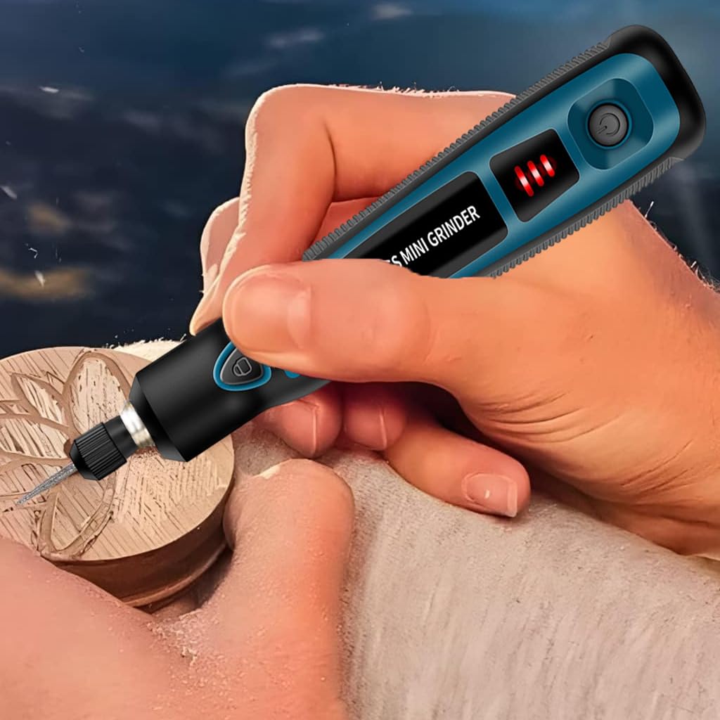 Serplex Electric Engraving Pen Kit with 44 Bits Cordless USB Engraving Pen Engraving Machine Engraving Pen Kit Includes Pattern Templets DIY Engraving Pen for Wood, Stone, Metal, Jewelry, Ceramics